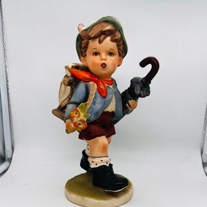 Vintage NAPCOWARE Ceramic Porcelain School Boy Amazingly Large 10” Figurine